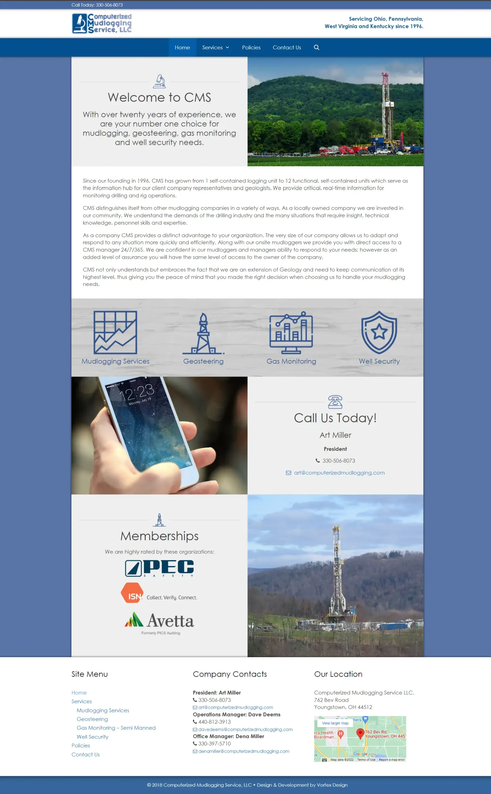 Premium Website Package - Custom Web Design, Graphic Design & More Computerized Mudlogging WordPress Website - Custom WordPress website design. logo design, custom icon design