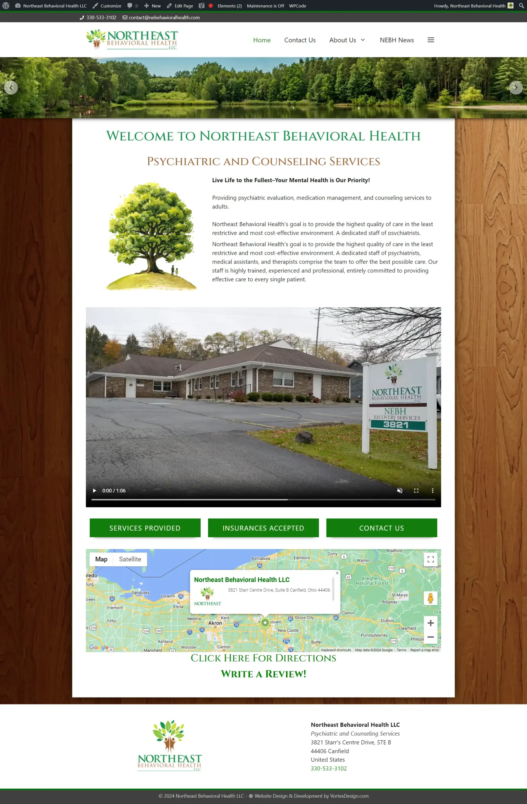 Premium Website Package - Custom Web Design, Graphic Design & More Northeast Behavioral Health - Custom WordPress website design